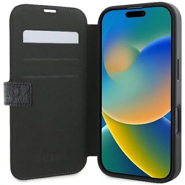 Husa pentru iPhone 16 Pro - Guess Book 4G - Black