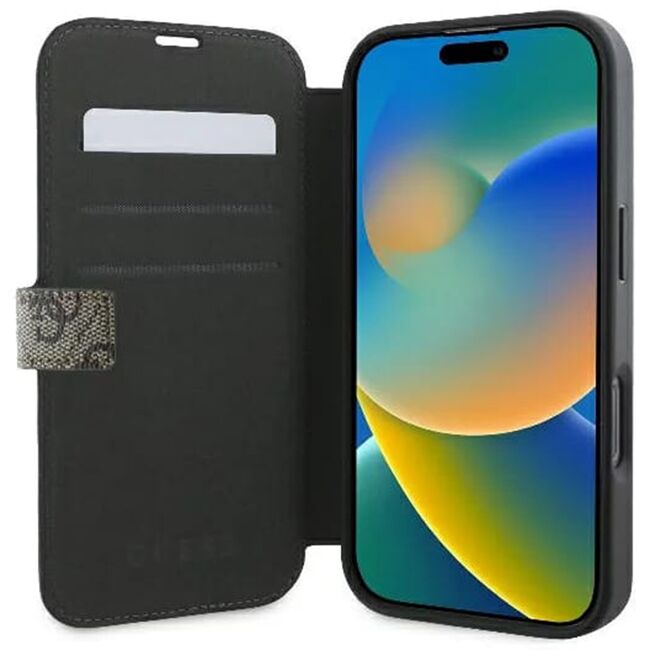 Husa pentru iPhone 16 Plus - Guess Book 4G - Brown