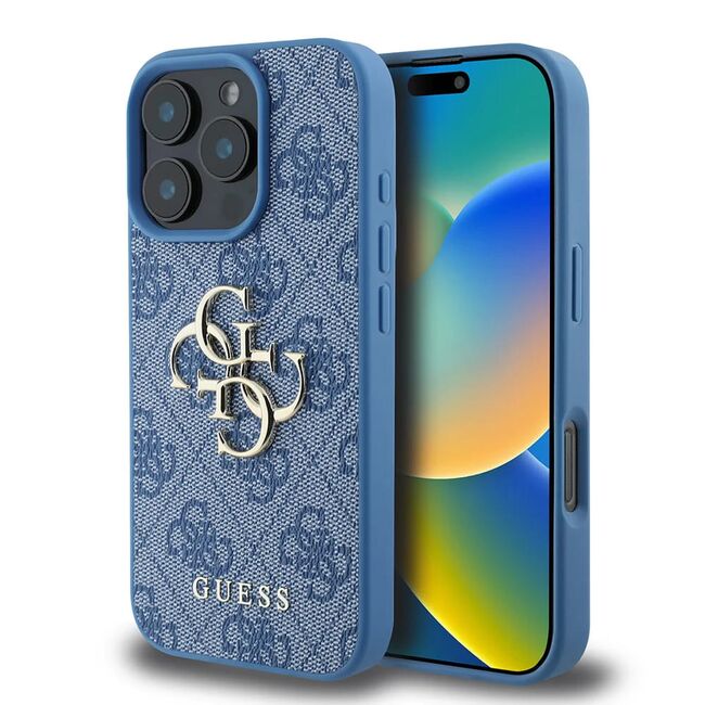 Husa pentru iPhone 16 Pro - Guess Hardcase 4G Big Logo - Blue