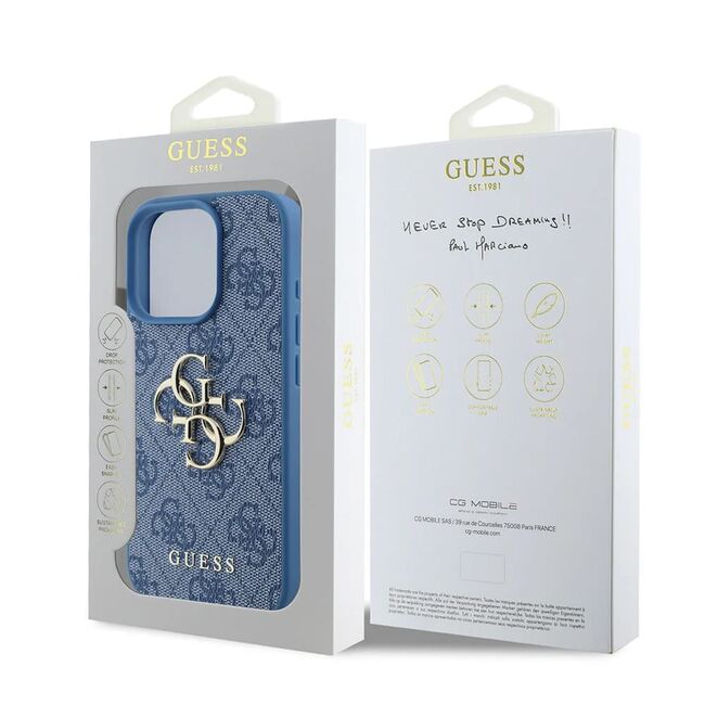 Husa pentru iPhone 16 Pro - Guess Hardcase 4G Big Logo - Blue