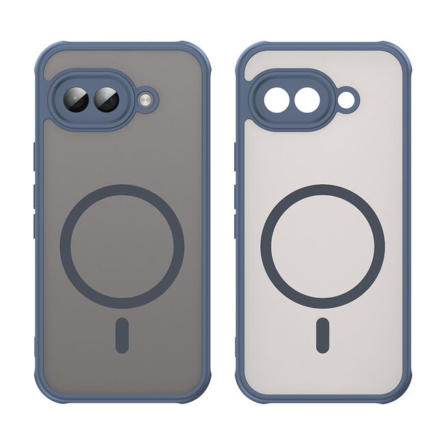 Husa pentru  Google Pixel 9A cu protectie pentru lentile si MagSafe EasyCharge, Ghost Series Anti-ingalbenire, frosted - Albastru