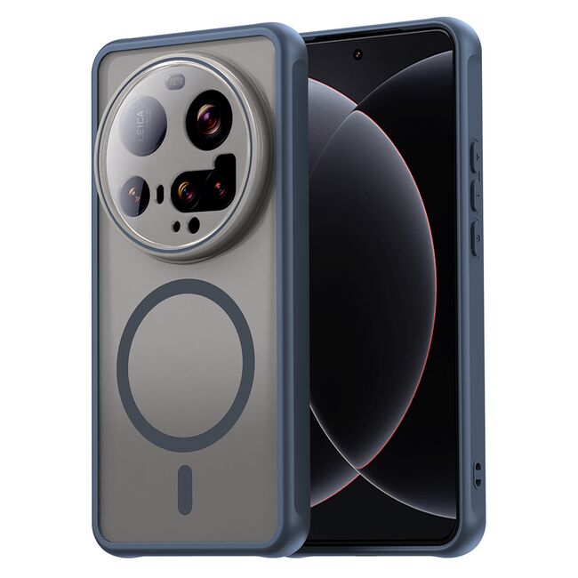 Husa pentru  Xiaomi 15 Ultra cu protectie pentru lentile si MagSafe EasyCharge, Ghost Series Anti-ingalbenire, frosted - Albastru