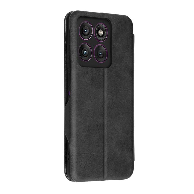 Husa tip carte pentru Motorola Edge 60 Pro Smart Wallet fata - spate protectie 360 - Negru