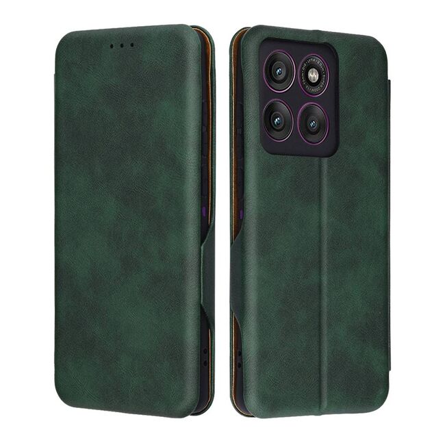 Husa tip carte pentru Motorola Edge 60 Pro Smart Wallet fata - spate protectie 360 - Verde