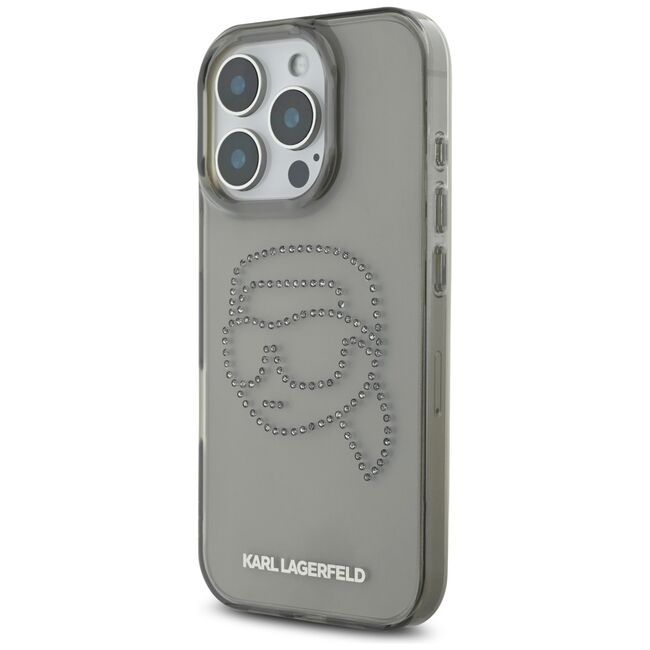 Husa pentru iPhone 16 Pro - Karl Lagerfeld IML Rhinestones - Karl Head