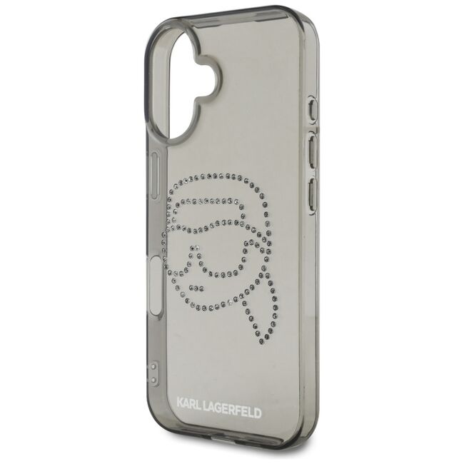 Husa pentru iPhone 16 - Karl Lagerfeld IML Rhinestones - Karl Head