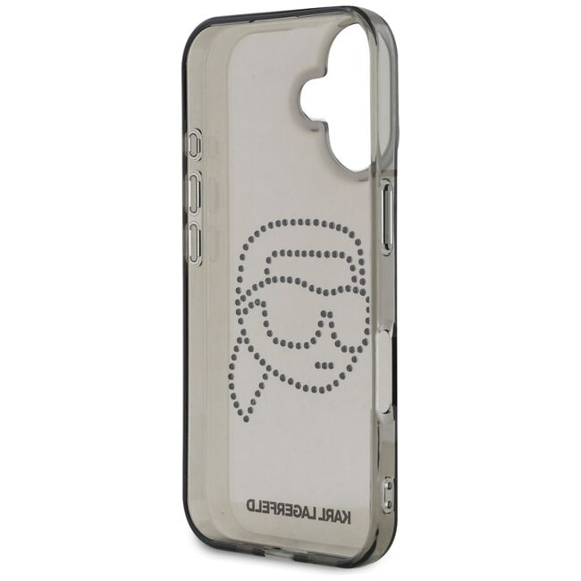 Husa pentru iPhone 16 - Karl Lagerfeld IML Rhinestones - Karl Head