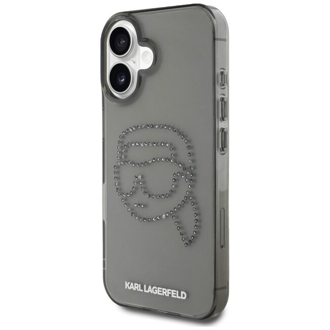 Husa pentru iPhone 16 - Karl Lagerfeld IML Rhinestones - Karl Head