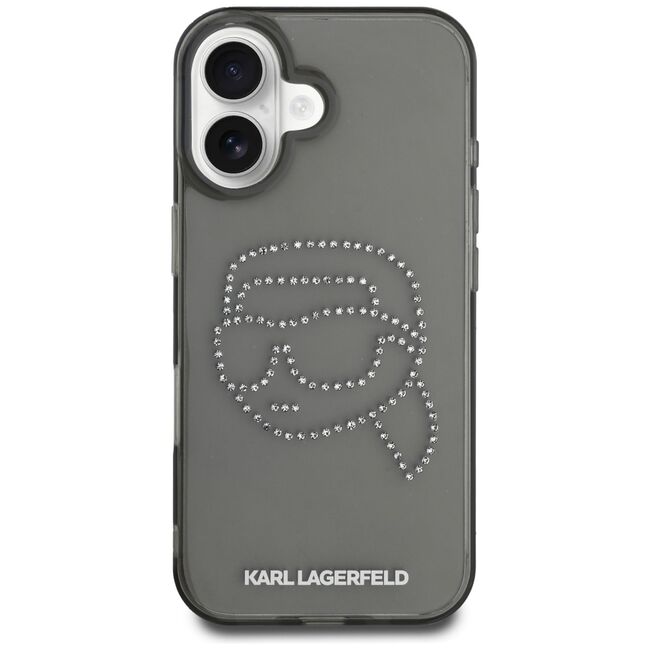 Husa pentru iPhone 16 - Karl Lagerfeld IML Rhinestones - Karl Head