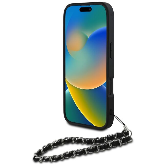 Husa pentru iPhone 16 Pro - Karl Lagerfeld Saffiano  - Crystals & Charm