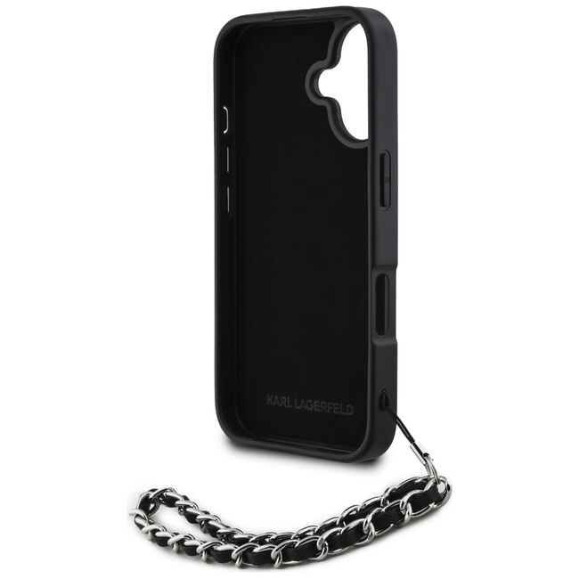 Husa pentru iPhone 16 - Karl Lagerfeld Saffiano  - Crystals & Charm