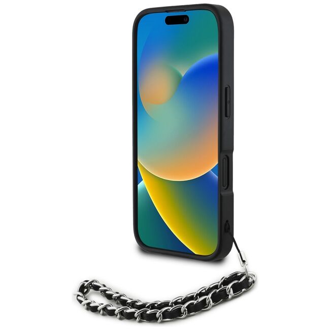 Husa pentru iPhone 16 - Karl Lagerfeld Saffiano  - Crystals & Charm
