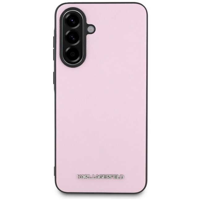 Husa pentru Samsung Galaxy A56 5G - Karl Lagerfeld Saffiano - Pink Metal Logo