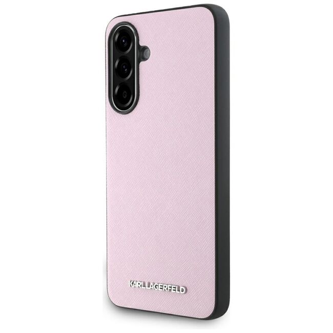 Husa pentru Samsung Galaxy A56 5G - Karl Lagerfeld Saffiano - Pink Metal Logo