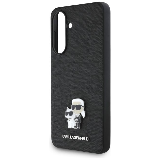 Husa pentru Samsung Galaxy A56 5G - Karl Lagerfeld Saffiano - Karl&Choupette Metal Pin