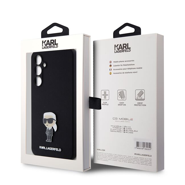 Husa pentru Samsung Galaxy S23 FE - Karl Lagerfeld Silicone- Ikonik Metal Pin
