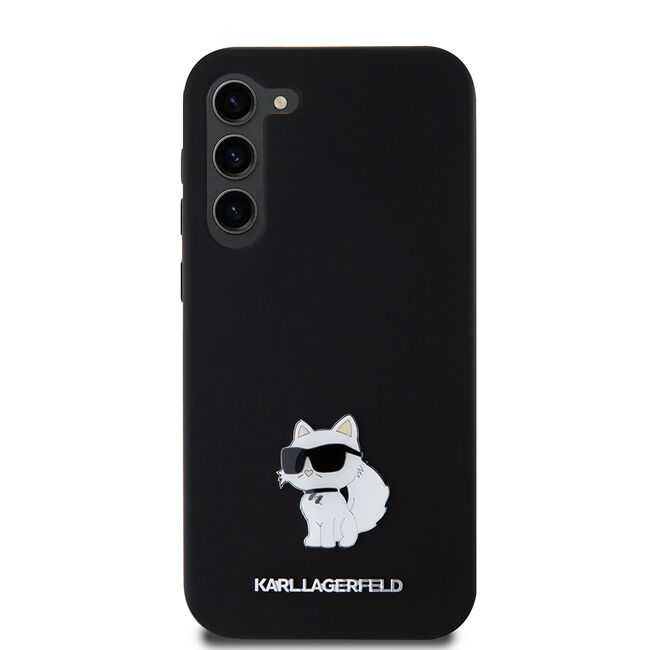 Husa pentru Samsung Galaxy S23 Plus - Karl Lagerfeld Silicone - Choupette Metal Pin