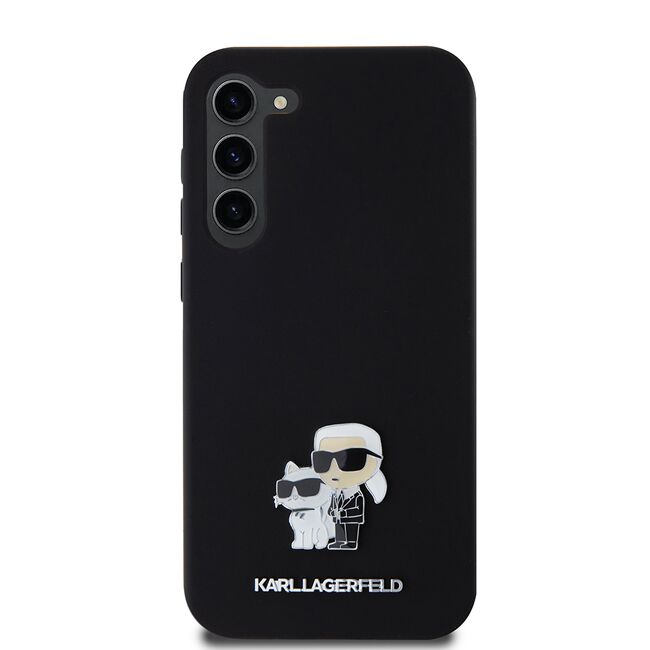 Husa pentru Samsung Galaxy S23 Plus - Karl Lagerfeld Silicone - Karl&Choupette Metal Pin