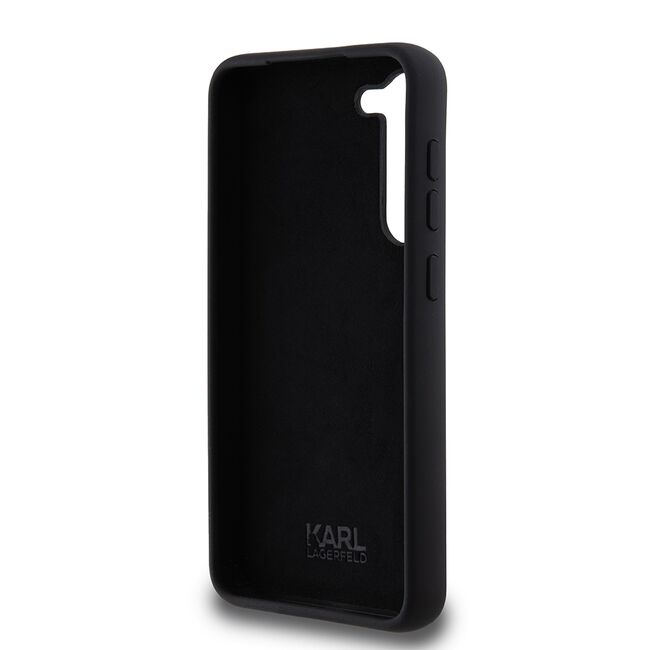 Husa pentru Samsung Galaxy S23 Plus - Karl Lagerfeld Silicone - Karl&Choupette Metal Pin