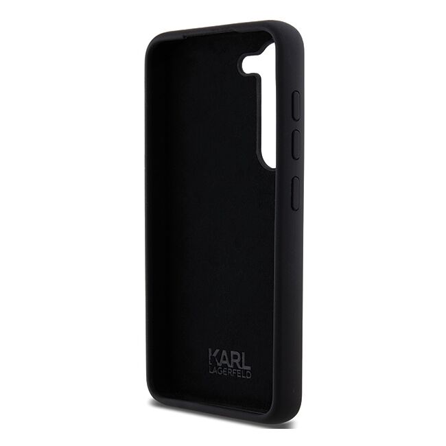 Husa pentru Samsung Galaxy S23 Plus - Karl Lagerfeld Silicone - Ikonik Metal Pin