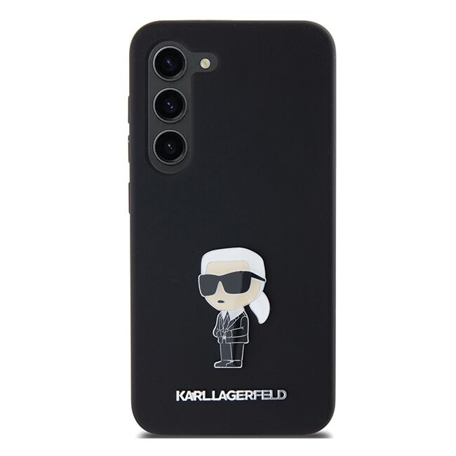 Husa pentru Samsung Galaxy S23 Plus - Karl Lagerfeld Silicone - Ikonik Metal Pin