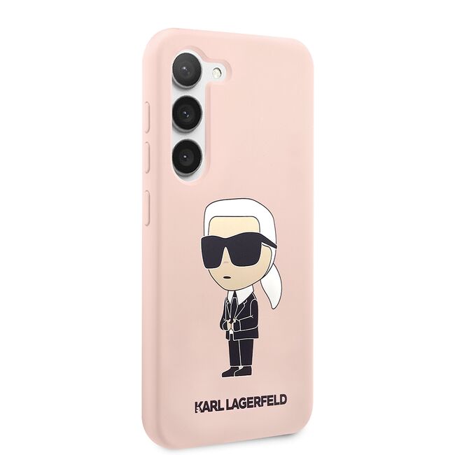 Husa pentru Samsung Galaxy S23 Plus - Karl Lagerfeld Silicone - Pink Ikonik