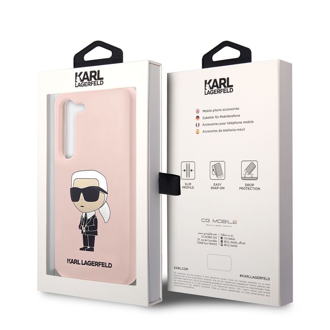 Husa pentru Samsung Galaxy S23 Plus - Karl Lagerfeld Silicone - Pink Ikonik