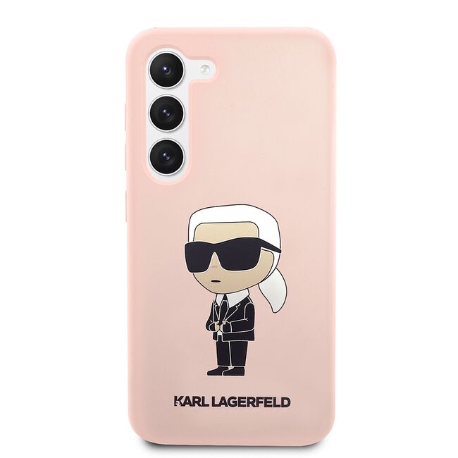 Husa pentru Samsung Galaxy S23 Plus - Karl Lagerfeld Silicone - Pink Ikonik