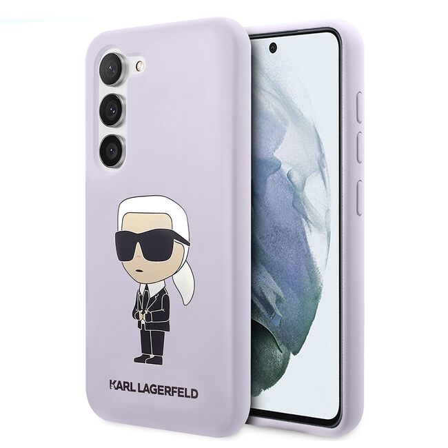 Husa pentru Samsung Galaxy S23 Plus - Karl Lagerfeld Silicone - Purple Ikonik