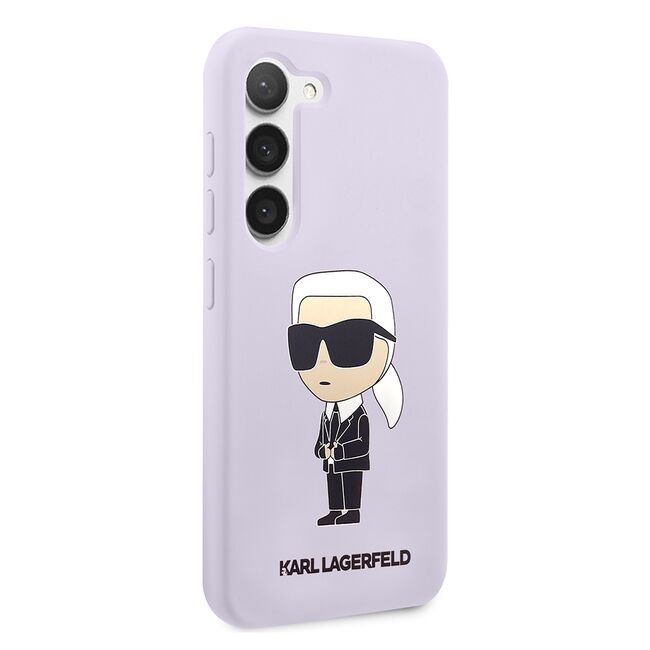 Husa pentru Samsung Galaxy S23 Plus - Karl Lagerfeld Silicone - Purple Ikonik