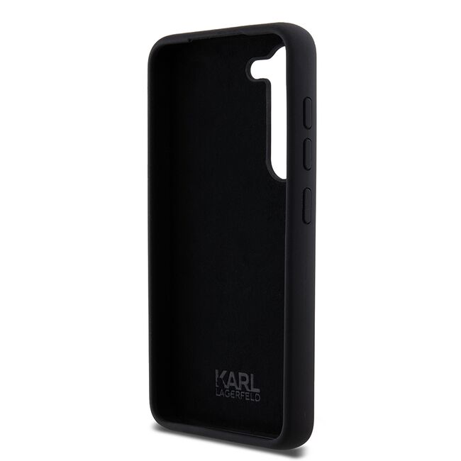 Husa pentru Samsung Galaxy S23 - Karl Lagerfeld Silicone - Karl&Choupette Metal Pin