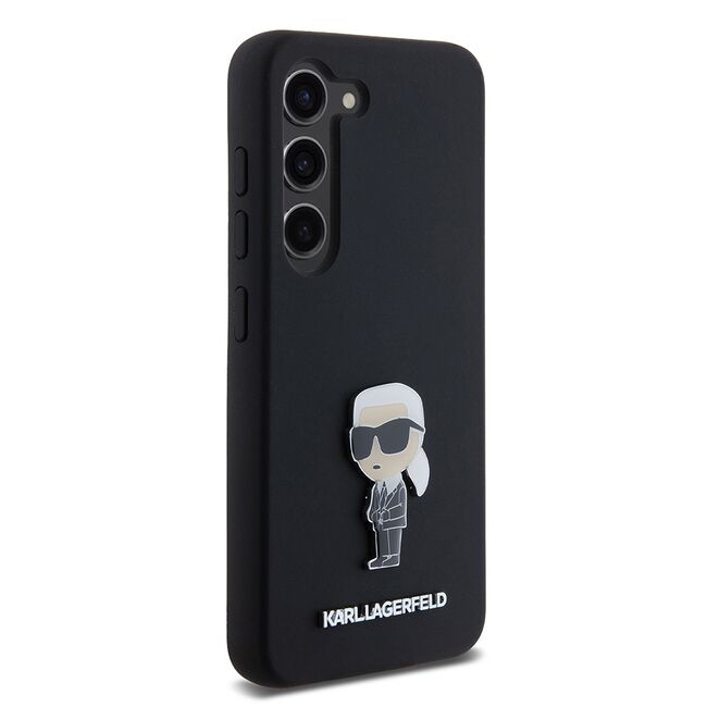 Husa pentru Samsung Galaxy S23 - Karl Lagerfeld Silicone - Ikonik Metal Pin