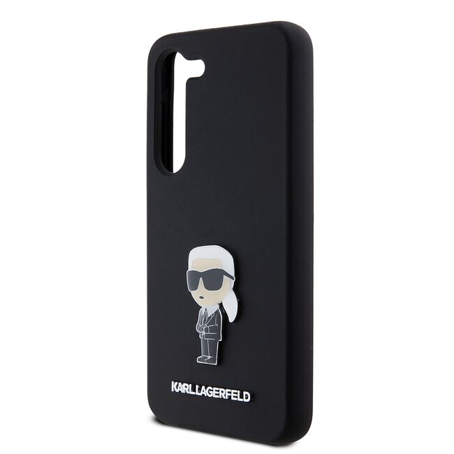 Husa pentru Samsung Galaxy S23 - Karl Lagerfeld Silicone - Ikonik Metal Pin