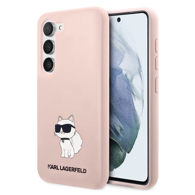Husa pentru Samsung Galaxy S23 - Karl Lagerfeld Silicone - Pink Choupette
