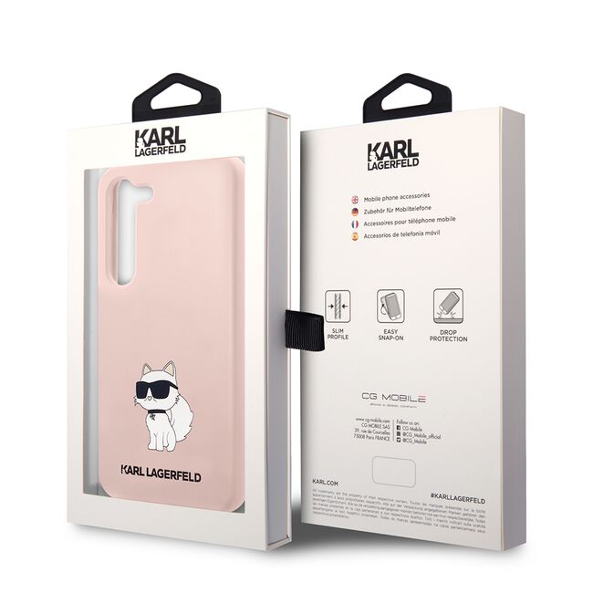 Husa pentru Samsung Galaxy S23 - Karl Lagerfeld Silicone - Pink Choupette
