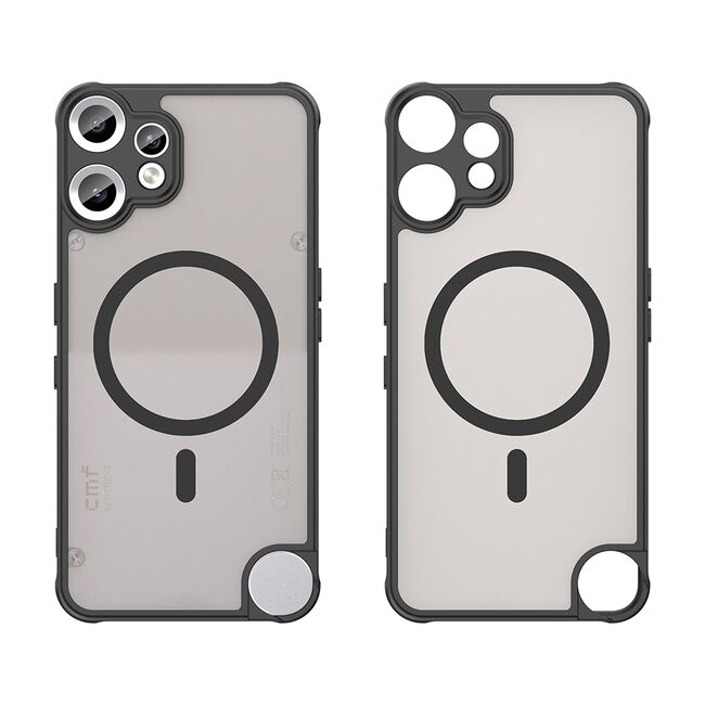 Husa pentru  Nothing CMF Phone 2 Pro cu protectie pentru lentile si MagSafe EasyCharge, Ghost Series Anti-ingalbenire, frosted - Negru