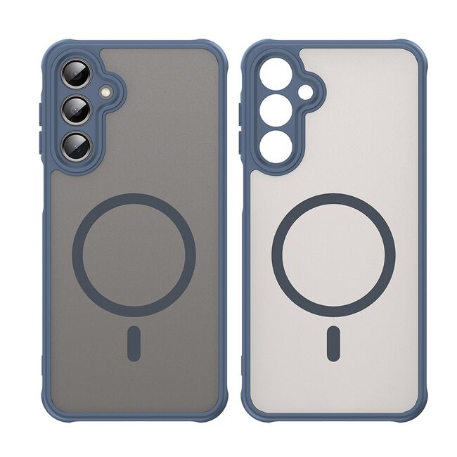 Husa pentru  Samsung Galaxy A16 cu protectie pentru lentile si MagSafe EasyCharge, Ghost Series Anti-ingalbenire, frosted - Albastru