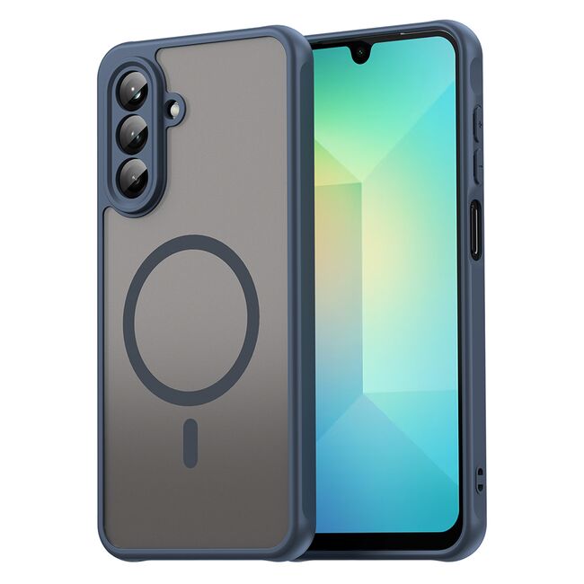 Husa pentru  Samsung Galaxy A26 cu protectie pentru lentile si MagSafe EasyCharge, Ghost Series Anti-ingalbenire, frosted - Albastru