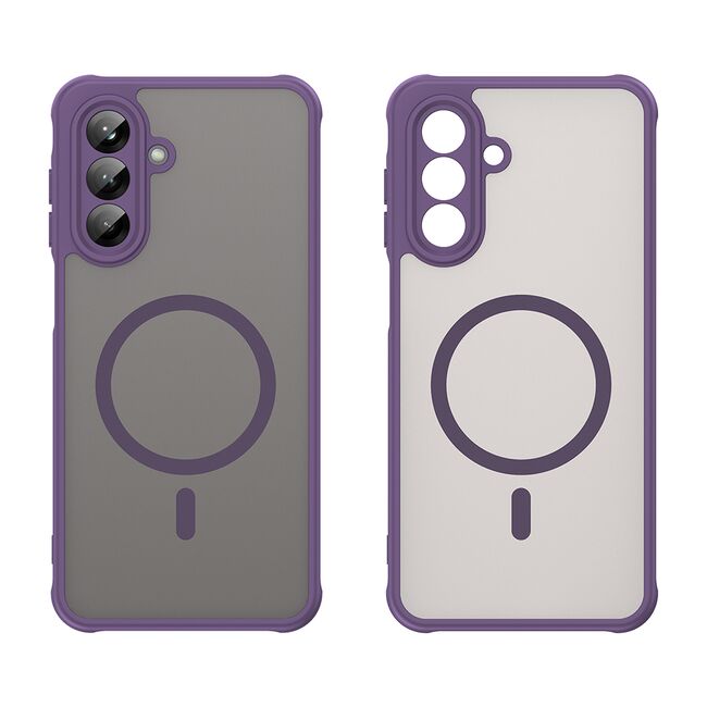 Husa pentru  Samsung Galaxy A26 cu protectie pentru lentile si MagSafe EasyCharge, Ghost Series Anti-ingalbenire, frosted - Mov