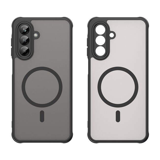 Husa pentru  Samsung Galaxy A26 cu protectie pentru lentile si MagSafe EasyCharge, Ghost Series Anti-ingalbenire, frosted - Negru