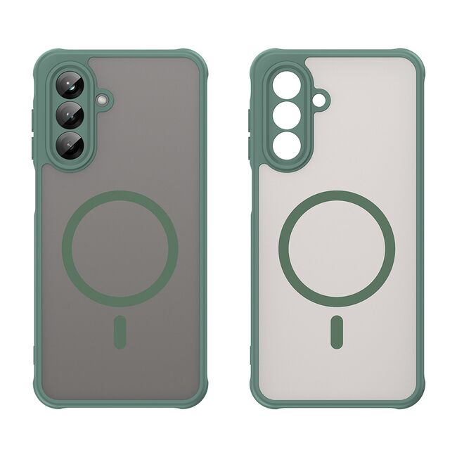 Husa pentru  Samsung Galaxy A26 cu protectie pentru lentile si MagSafe EasyCharge, Ghost Series Anti-ingalbenire, frosted - Verde