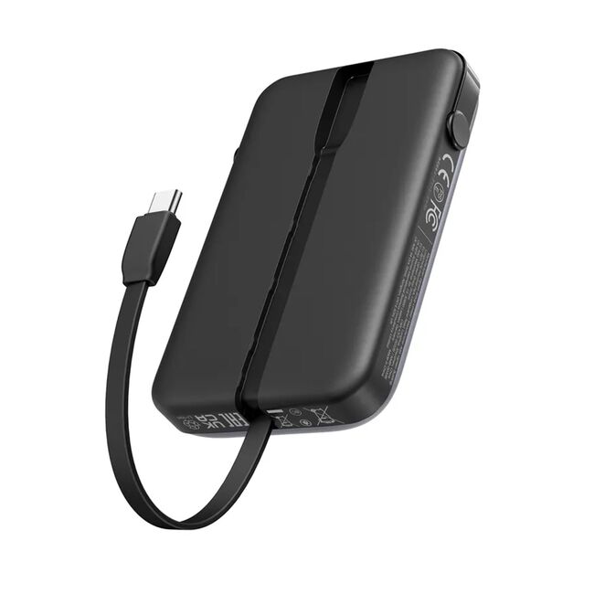 Baterie Externa pentru Telefon USB, Type-C, cu Cablu, 10000mAh, 30W - Ugreen PB511 (35603B) - Space Gray