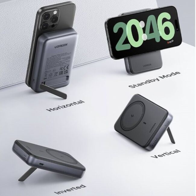 Baterie Externa Wireless pentru Telefon, 7.5W, 10000mAh, PD20W, - Ugreen PB562 (55140) - Space Gray