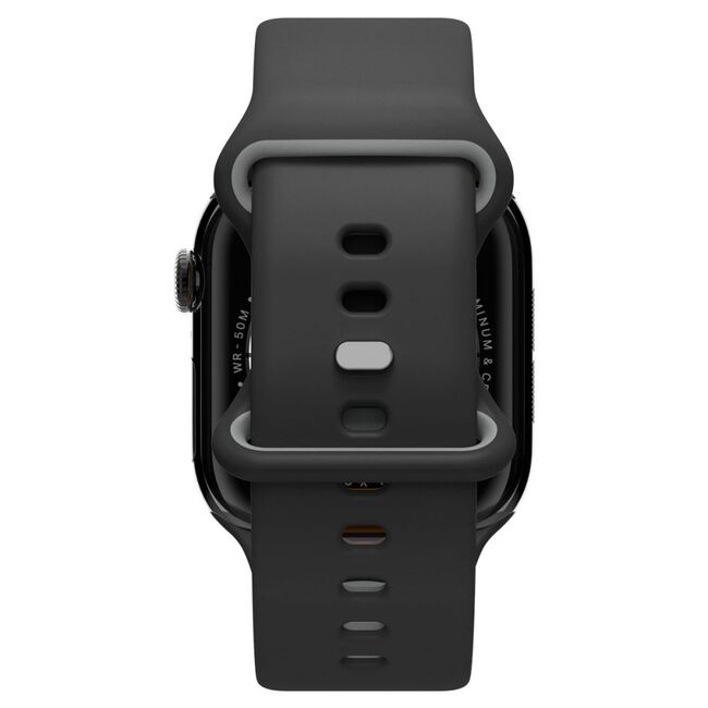 Curea pentru Apple Watch 1/2/3/4/5/6/7/8/9/10/SE/SE 2 (38/40/41/42mm) - Spigen Nano Pop - Black Sesame