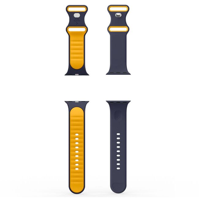 Curea pentru Apple Watch 1/2/3/4/5/6/7/8/9/10/SE/SE 2 (38/40/41/42mm) - Spigen Nano Pop - Blueberry Navy