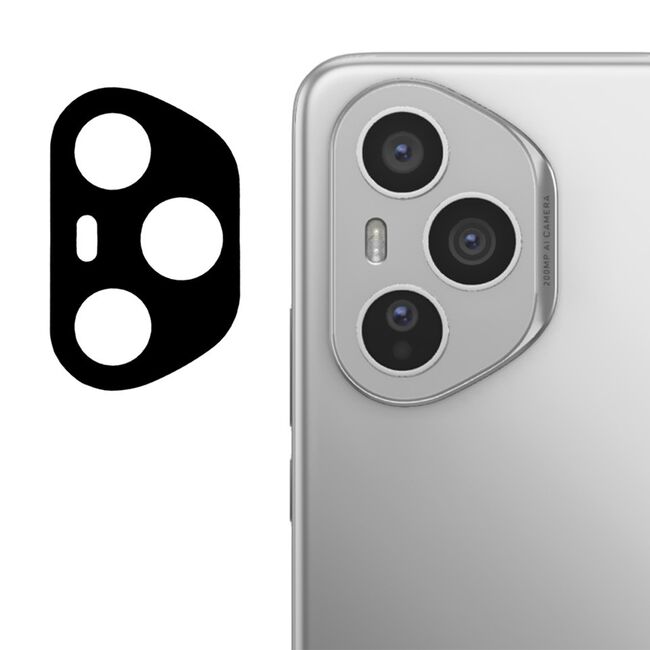 Folie de protectie camera pentru  Honor 400 Pro din sticla securizata, Full Cover, Rezistenta 9H, Anti-Zgârieturi, montare usoara - Negru