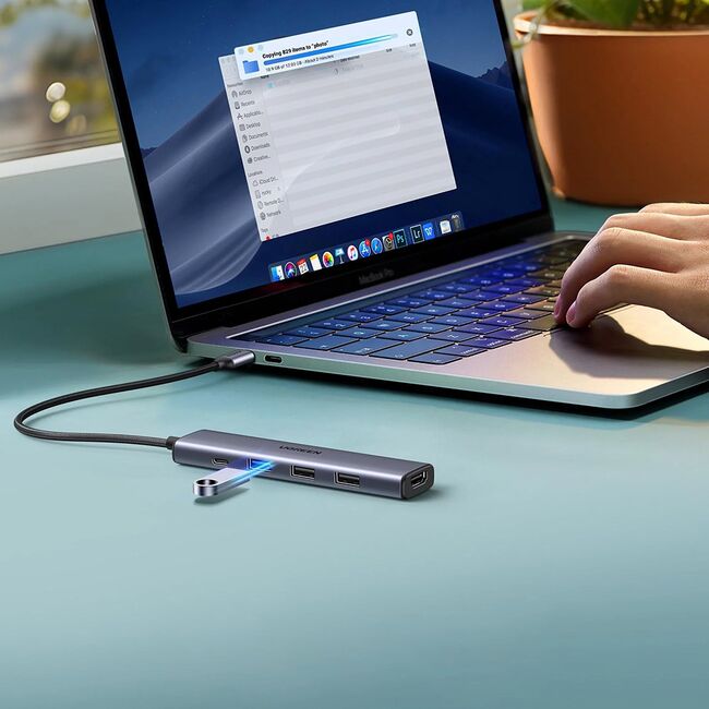Hub Multiport, Type-C, USB2.0, USB3.0, HDMI, 100W - Ugreen (15495) - Gray