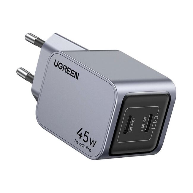 Incarcator pentru Priza, Type-C, GaN, 45W, 3A, QC4.0+ - Ugreen Nexode Pro X707 (35008) - Grey