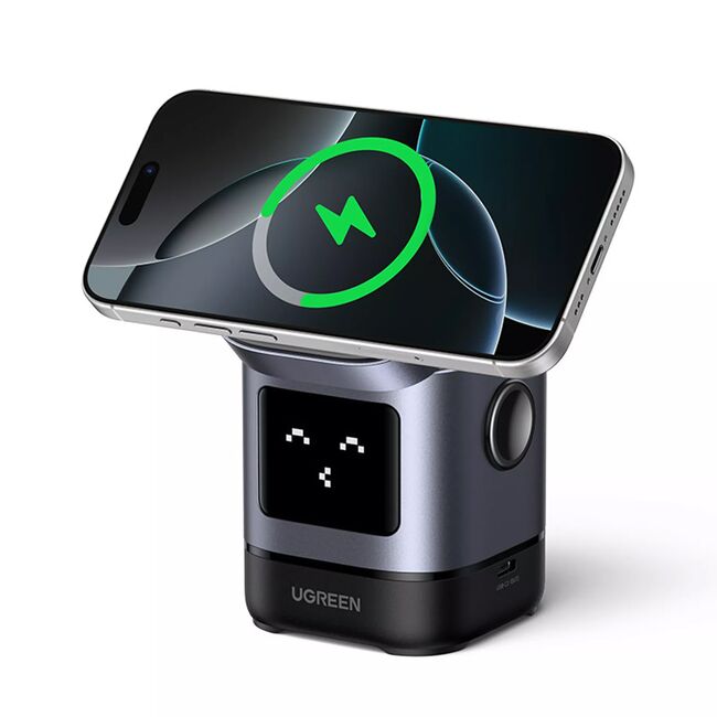 Incarcator Pliabil fara Fir 2in1, 25W, USB-C, MPP - Ugreen W709 (45775) - Black