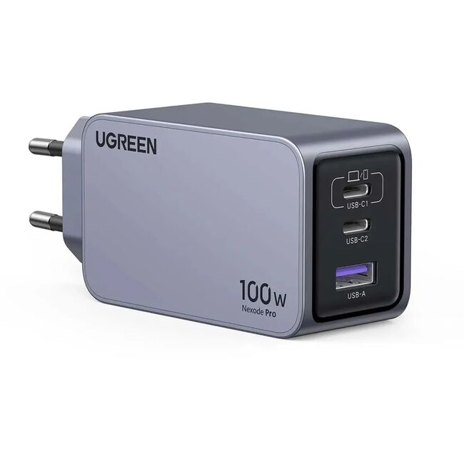Incarcator USB, Type-C, GaN, 100W, 3A, QC4.0+, PD3.0 - Ugreen Nexode Pro X757 (25874) - Grey